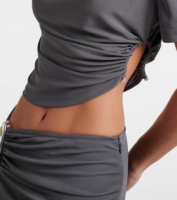 Top asimétrico Orica de jersey adornado | Christopher Esber