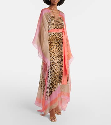 Printed belted silk kaftan | Roberto Cavalli