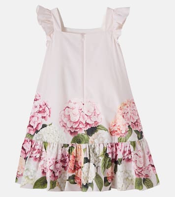DG floral striped cotton dress | Dolce&Gabbana Kids