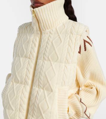 Irina cable-knit puffer vest | Varley