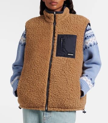 Daunenweste aus Teddyfleece | Miu Miu