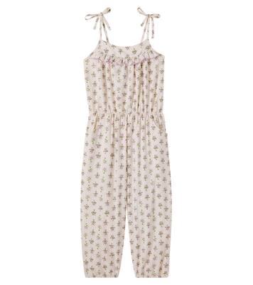 Sunny floral cotton overalls | Cozmo