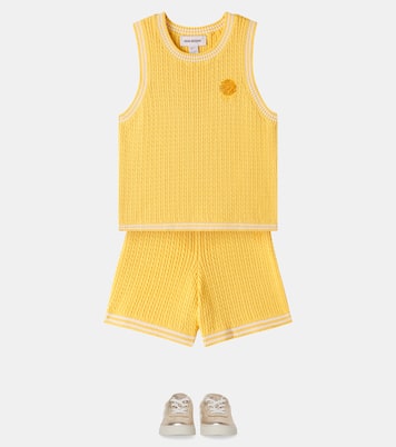 Cable-knit cotton sweater vest | Mini Rodini