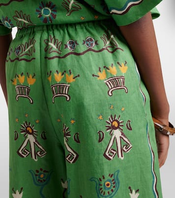 Sun Dancer linen wide-leg pants  | Alémais