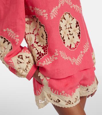 Embroidered linen shirt | Valentino
