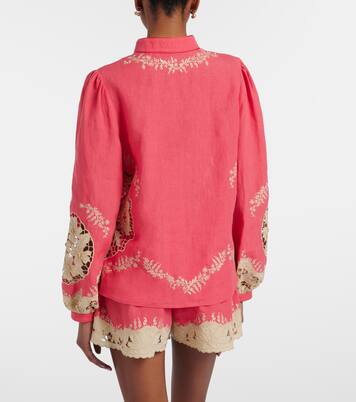 Embroidered linen shirt | Valentino