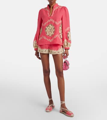 Embroidered linen shirt | Valentino