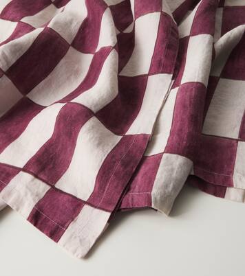 체크 리넨 테이블 커버 | Once Milano