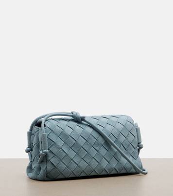 Notturno Intrecciato suede crossbody bag | Bottega Veneta