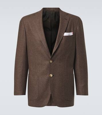 Blazer en laine vierge à motif Prince de Galles | Kiton