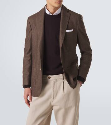 Blazer en laine vierge à motif Prince de Galles | Kiton
