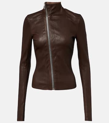 Gary leather and cotton-blend jacket | Rick Owens