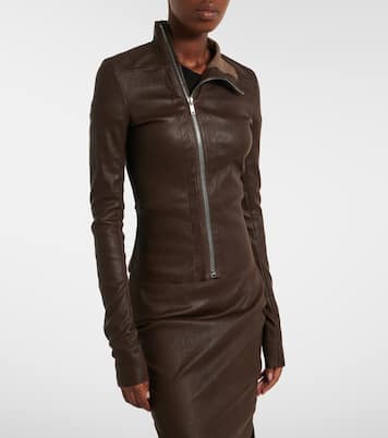 Gary leather and cotton-blend jacket | Rick Owens
