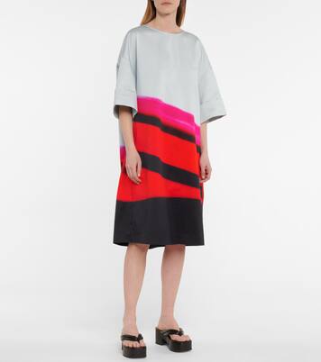 Gestreiftes Midikleid aus Satin | Dries Van Noten