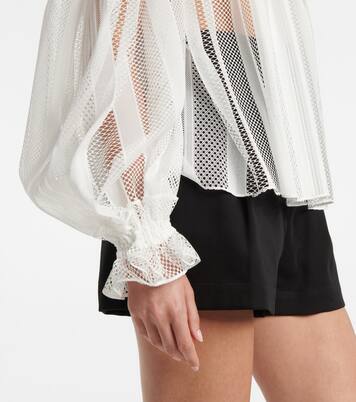 Off-shoulder mesh blouse | Alaïa