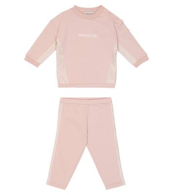 Baby stretch-cotton sweatshirt and pants set | Moncler Enfant