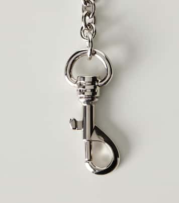 Chain and leather dog leash | Miu Miu