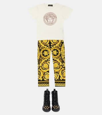 Embellished Medusa cotton T-shirt | Versace Kids