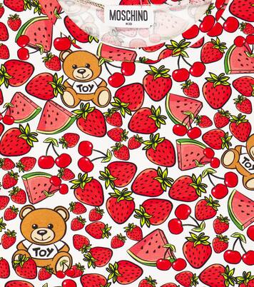 Printed cotton-blend crop top | Moschino Kids