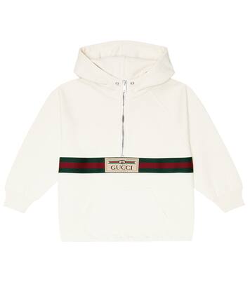 Web cotton jersey hoodie | Gucci Kids