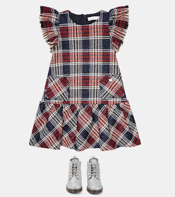 Robe en coton mélangé à carreaux | Monnalisa