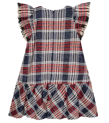 Robe en coton mélangé à carreaux | Monnalisa