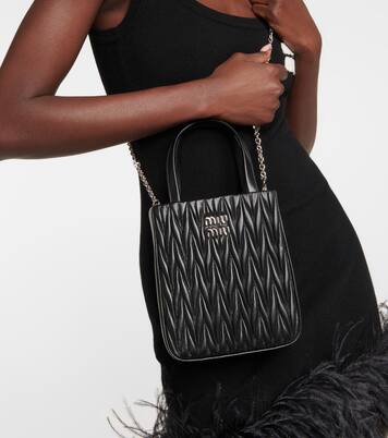 Matelassé leather tote bag | Miu Miu