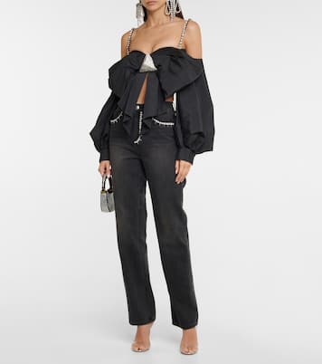 Verziertes Cropped-Top aus Taft | Area