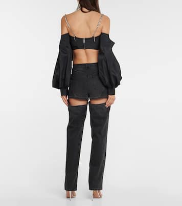 Verziertes Cropped-Top aus Taft | Area