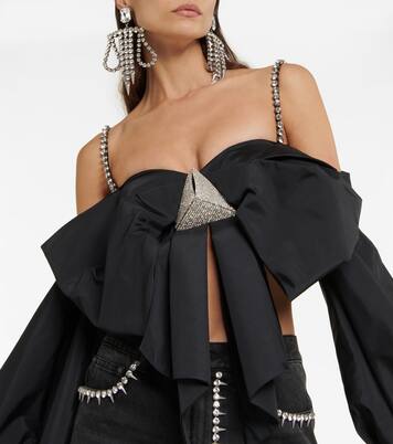 Verziertes Cropped-Top aus Taft | Area