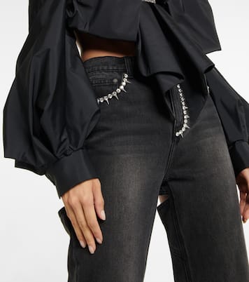 Verziertes Cropped-Top aus Taft | Area