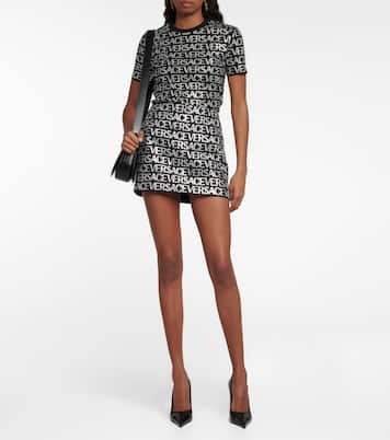 Minifalda adornada con logo | Versace