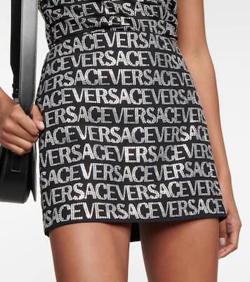 Minifalda adornada con logo | Versace