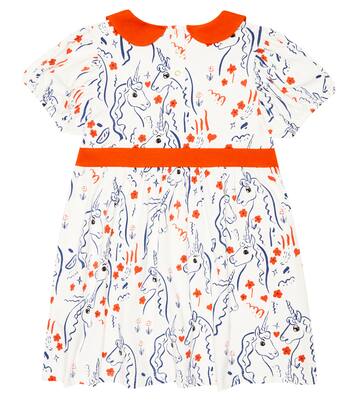 Unicorn printed cotton dress | Mini Rodini