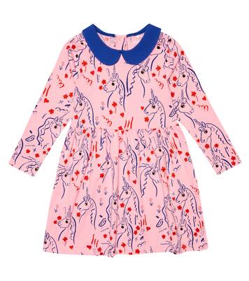 Unicorn printed cotton-blend dress | Mini Rodini