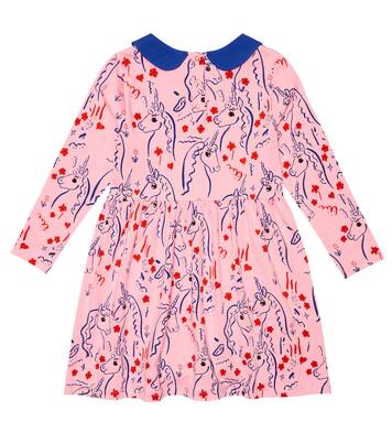 Unicorn printed cotton-blend dress | Mini Rodini