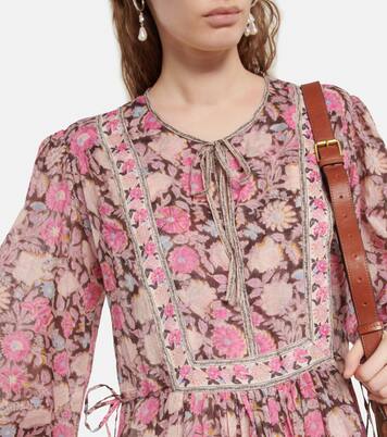 Robe Gilinesia en coton à fleurs | Marant Etoile