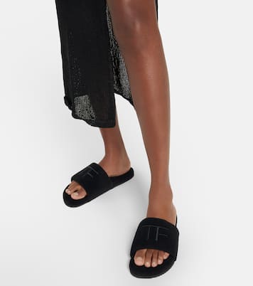 Bestickte Pantoletten Harrison | Tom Ford