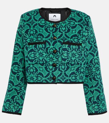 Jacquard cropped cotton jacket | Marine Serre