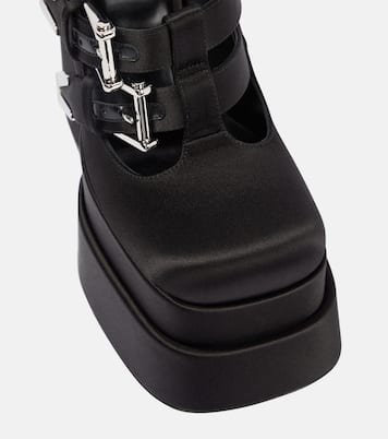 Plateau-Pumps Medusa Aevitas aus Satin | Versace