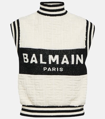 Top aus Bouclé-Jacquard | Balmain