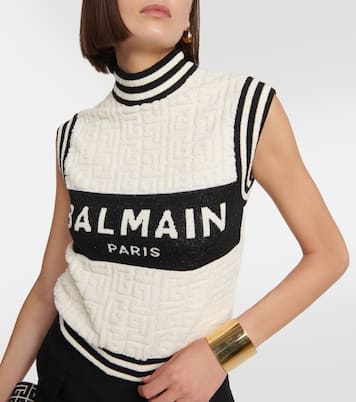 Top aus Bouclé-Jacquard | Balmain