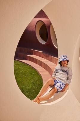 Tie-dye cotton Bermuda shorts | Vilebrequin Kids