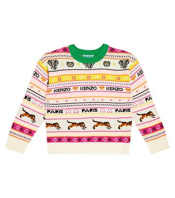 Intarsia cotton-blend sweater | Kenzo Kids