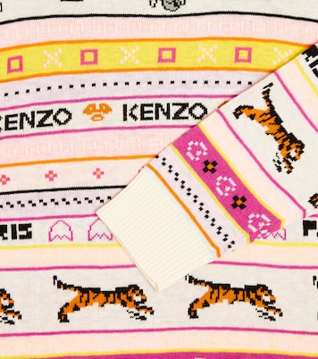 Intarsia cotton-blend sweater | Kenzo Kids