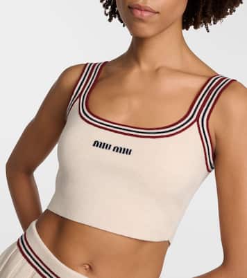 Cropped-Top aus Kaschmir | Miu Miu