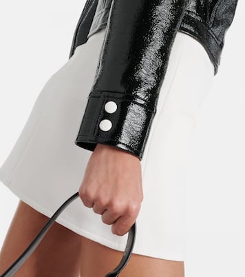 Reedition cropped vinyl jacket | Courrèges