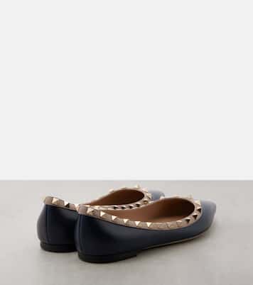 Rockstud leather ballet flats | Valentino Garavani