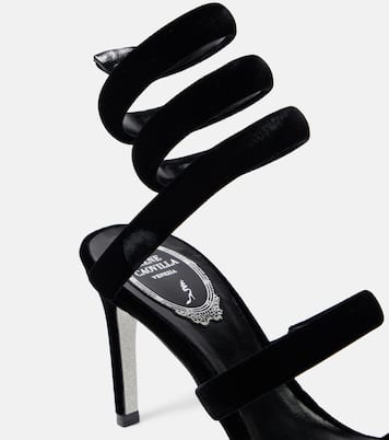 Sandalen Cleo 80 aus Samt | Rene Caovilla