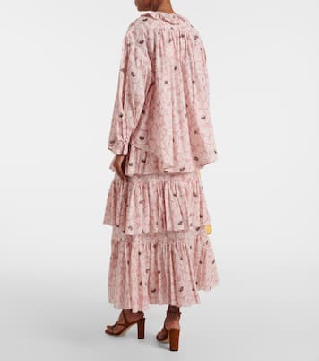 Ottie ruffled floral cotton top | Zimmermann